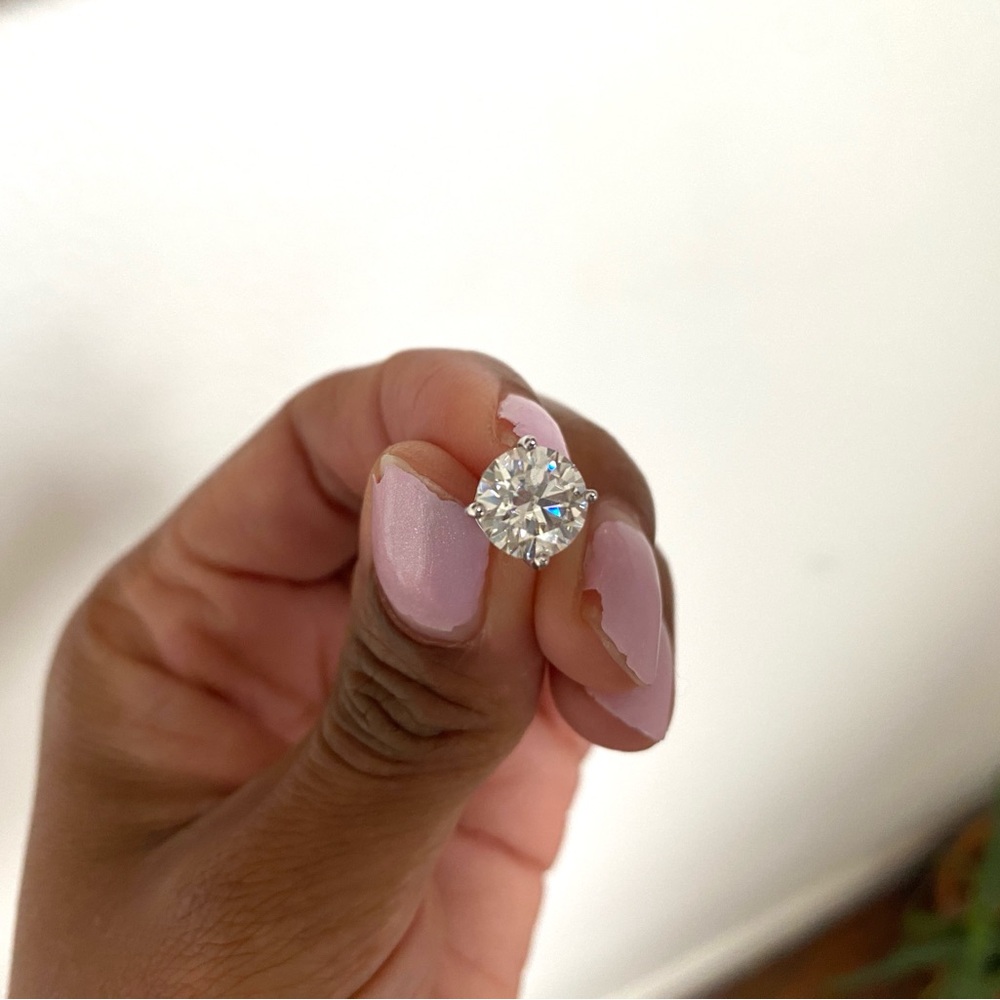 Elegant Moissanite Silver Stud Earrings